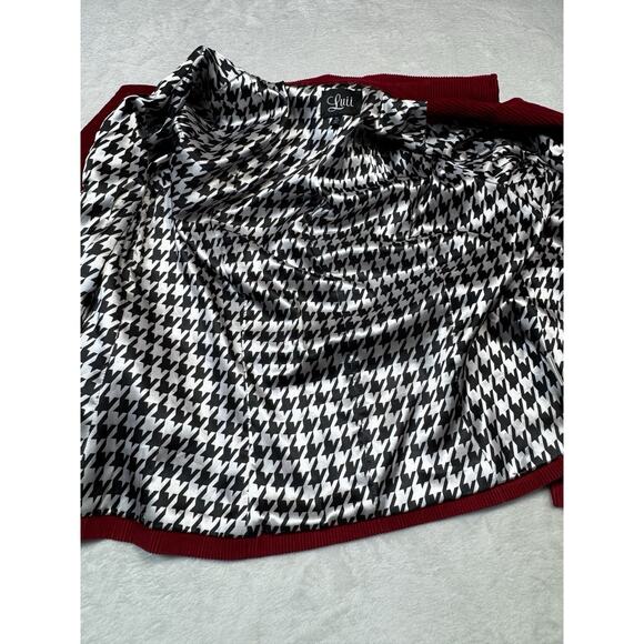 Vintage Anthropolog Luii Red Corduroy Peacoat XL Dble Breasted Retro Mod Jacket - Picture 6 of 8